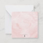 Niedlicher Rosa Fox-Valentinstag Mitteilungskarte (Rückseite)