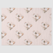 Niedlicher rosa Geist mit Rose Kids Halloween Seidenpapier (Vorderseite)