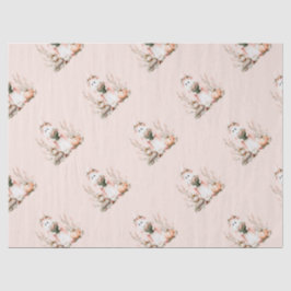 Niedlicher rosa Geist mit Rose Kids Halloween Seidenpapier