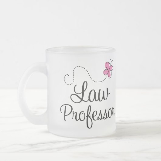 Niedlicher rosa Gesetzesprofessor Mattglastasse (Links)