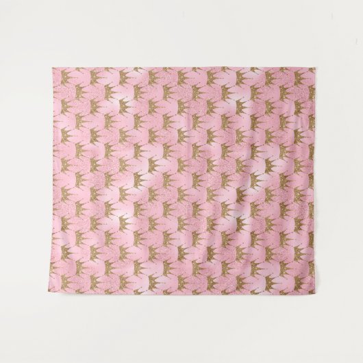 Niedlicher rosa Glitzer Wandteppich (Vorderseite (Horizontal))