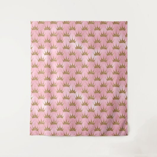 Niedlicher rosa Glitzer Wandteppich (Vorderseite)