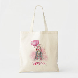 Niedlicher rosa Gnome Valentine Tote Beutel Tragetasche