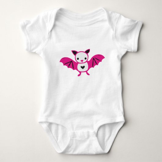 Niedlicher rosa Goth Schläger Baby Strampler (Vorderseite)