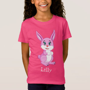 Niedlicher rosa Häschen-Cartoon T-Shirt