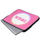 Niedlicher rosa Ideenzirkus Fokus Laptop-Sieb Laptopschutzhülle (Vorne Knopf)
