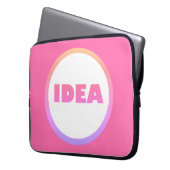 Niedlicher rosa Ideenzirkus Fokus Laptop-Sieb Laptopschutzhülle (Vorderseite Links)