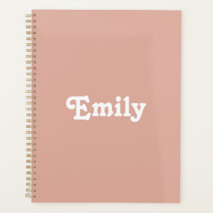 Niedlicher rosa individuelle Name Planer