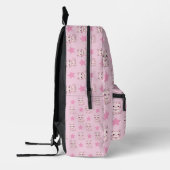 Niedlicher rosa Katzenstern Bedruckter Rucksack (Links)
