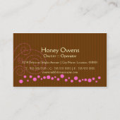 Niedlicher rosa kleiner Kuchen mit Visitenkarte (Rückseite)