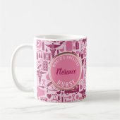 Niedlicher rosa Krankenschwester-Doktor Medical Kaffeetasse (Links)