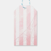 Niedlicher, rosa Kürbis-Aquarelltrick oder Gaumenf Geschenkanhänger (Rückseite)