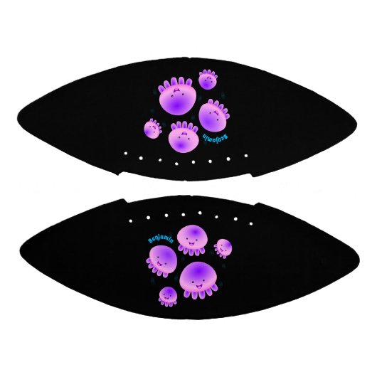 Niedlicher Rosa lila Quallenfisch Kawaii Cartoon Football (Paneele)