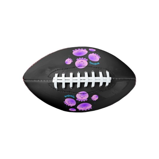 Niedlicher Rosa lila Quallenfisch Kawaii Cartoon Football (Vorderseite)