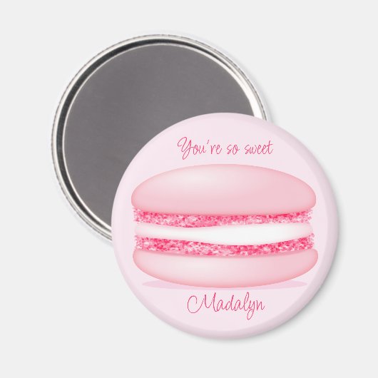 niedlicher Rosa Macaron, so süße Mädchen Magnet (Vorderseite/Rückseite)
