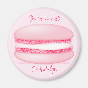 niedlicher Rosa Macaron, so süße Mädchen Magnet