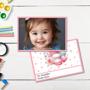 Niedlicher Rosa Macarons Foto Klassenzimmer Valent Karte