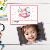 Niedlicher Rosa Macarons Foto Klassenzimmer Valent Karte