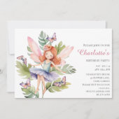 Niedlicher rosa magischer Geburtstag Einladung (Vorderseite)