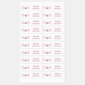 Niedlicher Rosa Marshmallows Cartoon personalisier Etiketten (Blatt)
