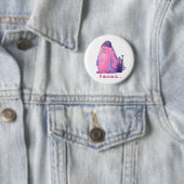 Niedlicher rosa Monster-Künstler Button (Beispiel)