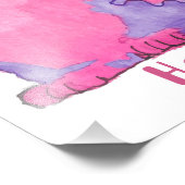 Niedlicher rosa Monster-Künstler Fotodruck (Ecke)