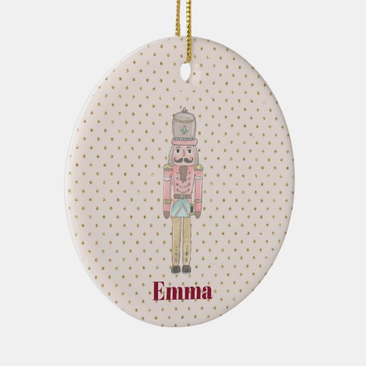 niedlicher Rosa-Nussknacker Keramik Ornament (Rechts)