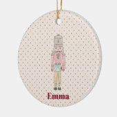 niedlicher Rosa-Nussknacker Keramik Ornament (Links)