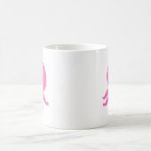 Niedlicher rosa Oktopus Alte Schrift Kaffeetasse (Mittel)
