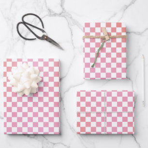 Niedlicher rosa Orangensommer Geschenkpapier Set