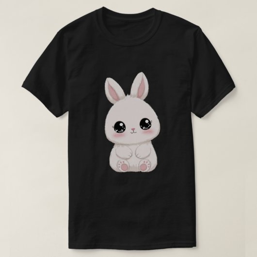 Niedlicher rosa Osterhase T-Shirt (Design vorne)