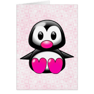 Niedlicher rosa Penguin