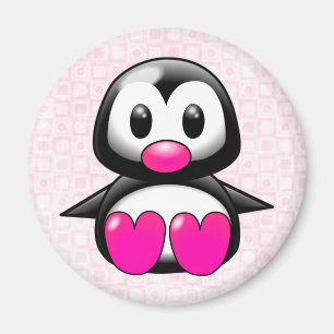 Niedlicher rosa Penguin Magnet