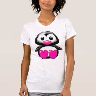 Niedlicher rosa Penguin T-Shirt