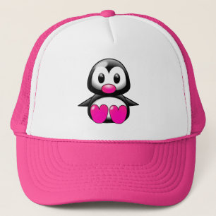 Niedlicher rosa Penguin Truckerkappe
