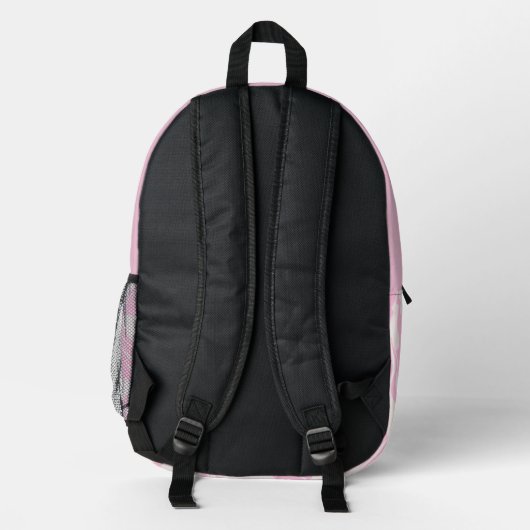 Niedlicher, rosa Personalisierter Rucksack (Rückseite)