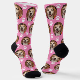 Niedlicher Rosa Pet-Foto-Druckkopf Socken