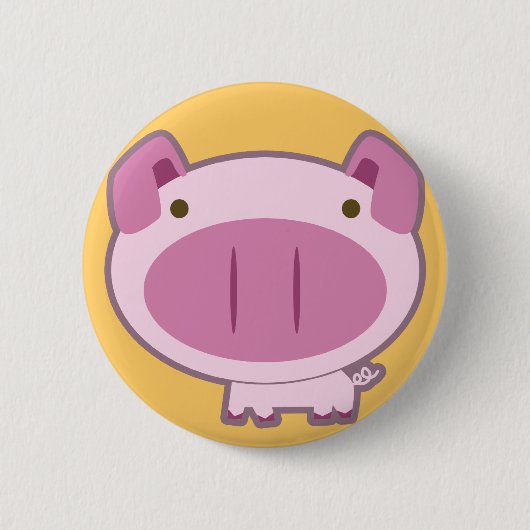 NIEDLICHER ROSA PIGGY KNOPF BUTTON (Vorderseite)