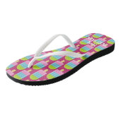 Niedlicher rosa Popsikeldruck für Sandflip-Flops Badesandalen (Schrägansicht)