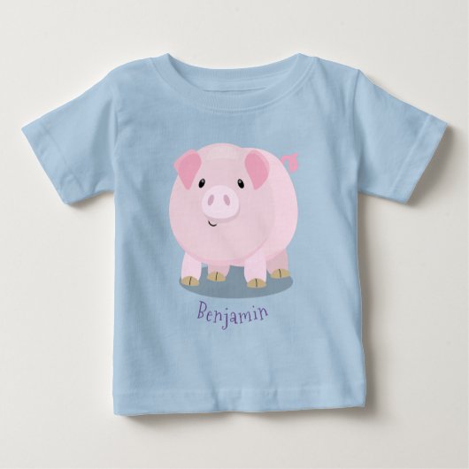 Niedlicher Rosa-Pot-Cartoon Baby T-shirt (Vorderseite)