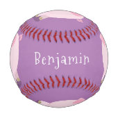 Niedlicher Rosa-Pot-Cartoon Baseball (Rückseite)