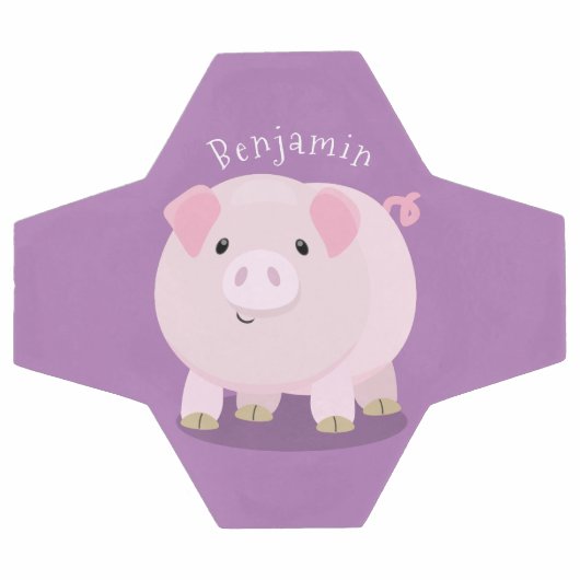 Niedlicher Rosa-Pot-Cartoon Fußball (Flach)