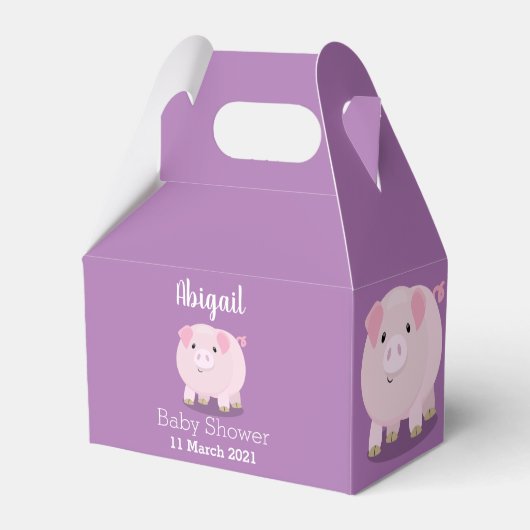 Niedlicher Rosa-Pot-Cartoon Geschenkschachtel (Vorderseite)