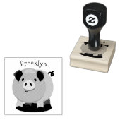 Niedlicher Rosa-Pot-Cartoon Gummistempel (Stempel)