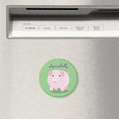Niedlicher Rosa-Pot-Cartoon Magnet (In Situ (Geschirrspüler))