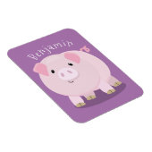 Niedlicher Rosa-Pot-Cartoon Magnet (Rechte Seite)