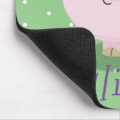 Niedlicher Rosa-Pot-Cartoon Mousepad (Ecke)