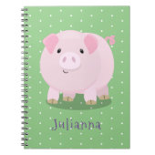 Niedlicher Rosa-Pot-Cartoon Notizblock (Vorderseite)