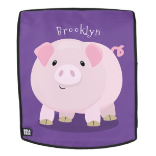 Niedlicher Rosa-Pot-Cartoon Rucksack
