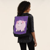 Niedlicher Rosa-Pot-Cartoon Rucksack (Ausgewaschen)